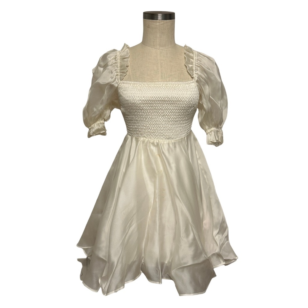 Selkie white silk dress - size M